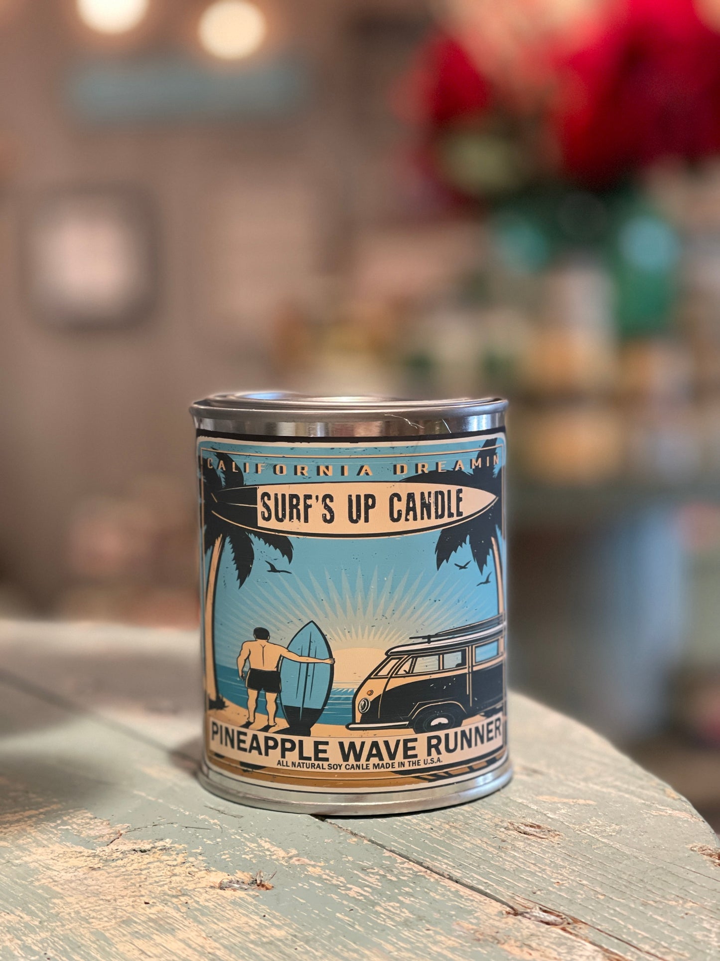 Pineapple Wave Runner Paint Can Candle - Vintage Collection