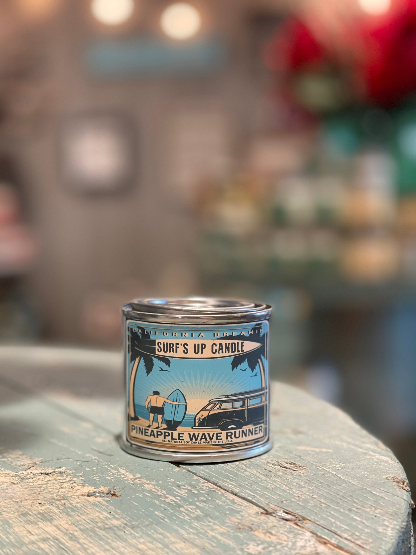 Pineapple Wave Runner Paint Can Candle - Vintage Collection