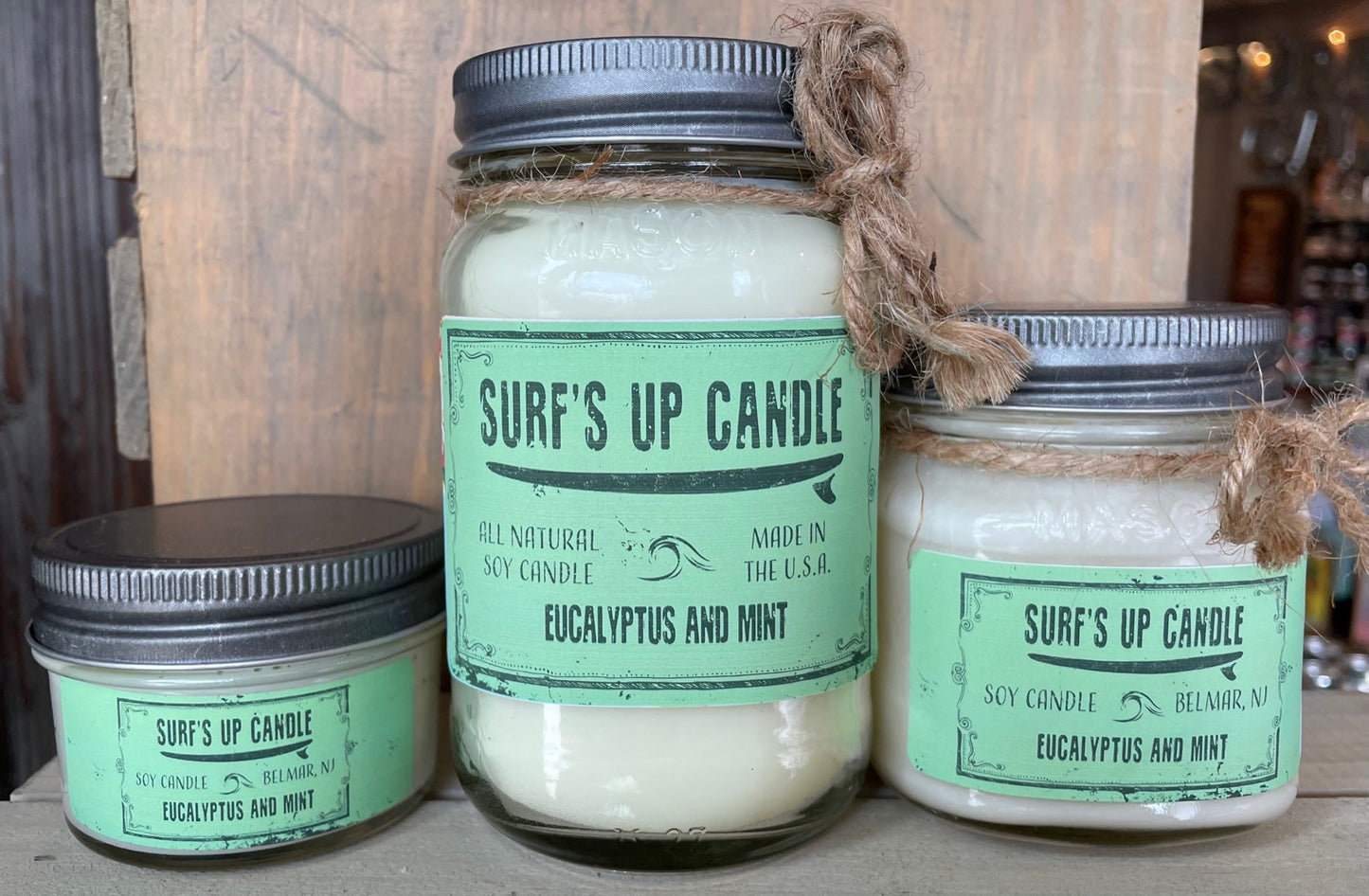 Eucalyptus and Mint Mason Jar Candle - Original Collection