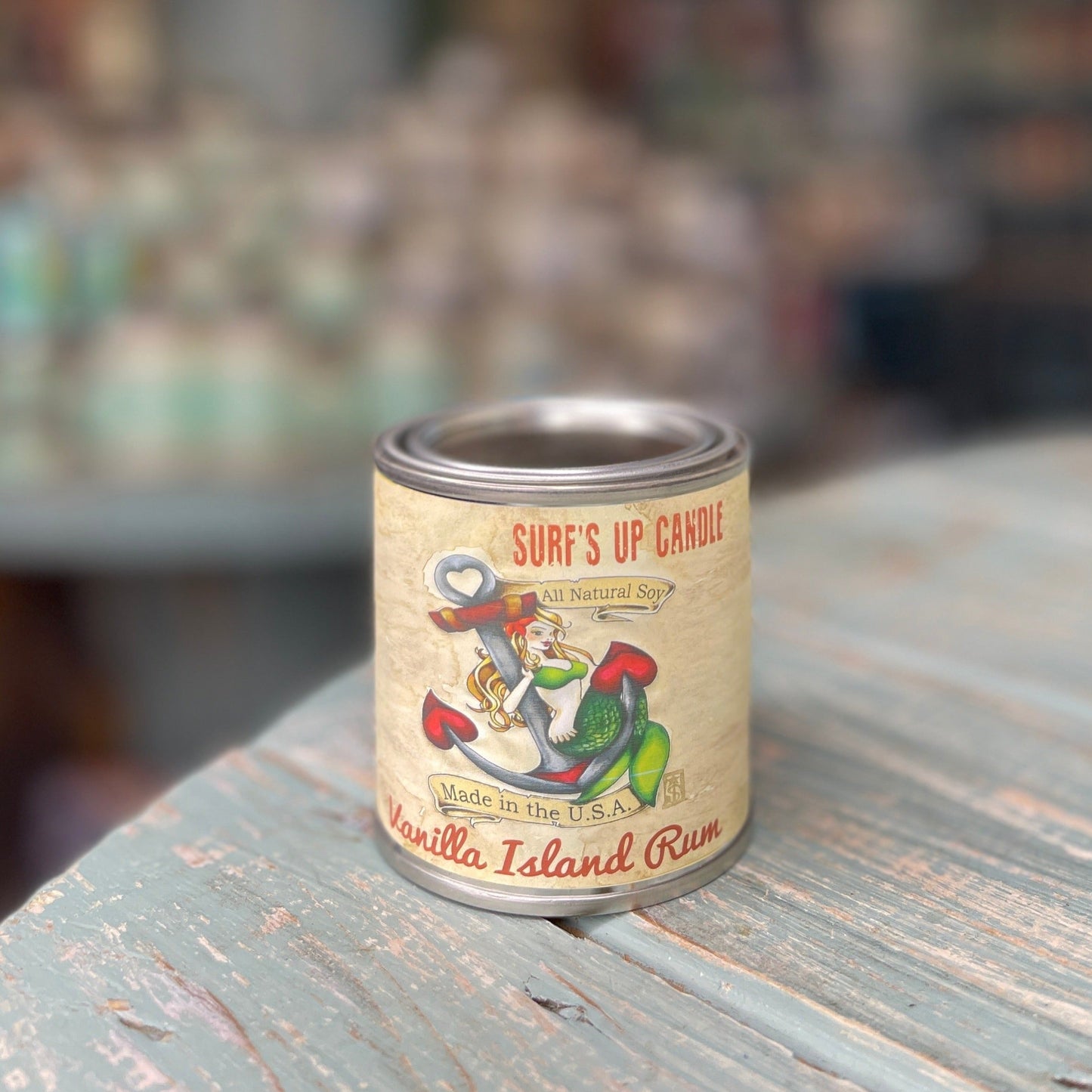 Vanilla Island Rum Paint Can Candle - Vintage Collection