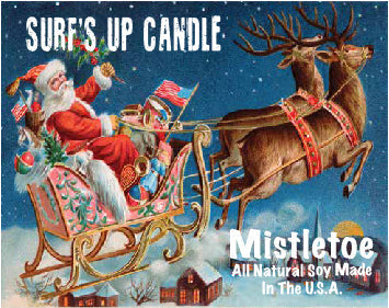 Mistletoe Santa with Sled Paint Can Candle - Vintage Collection