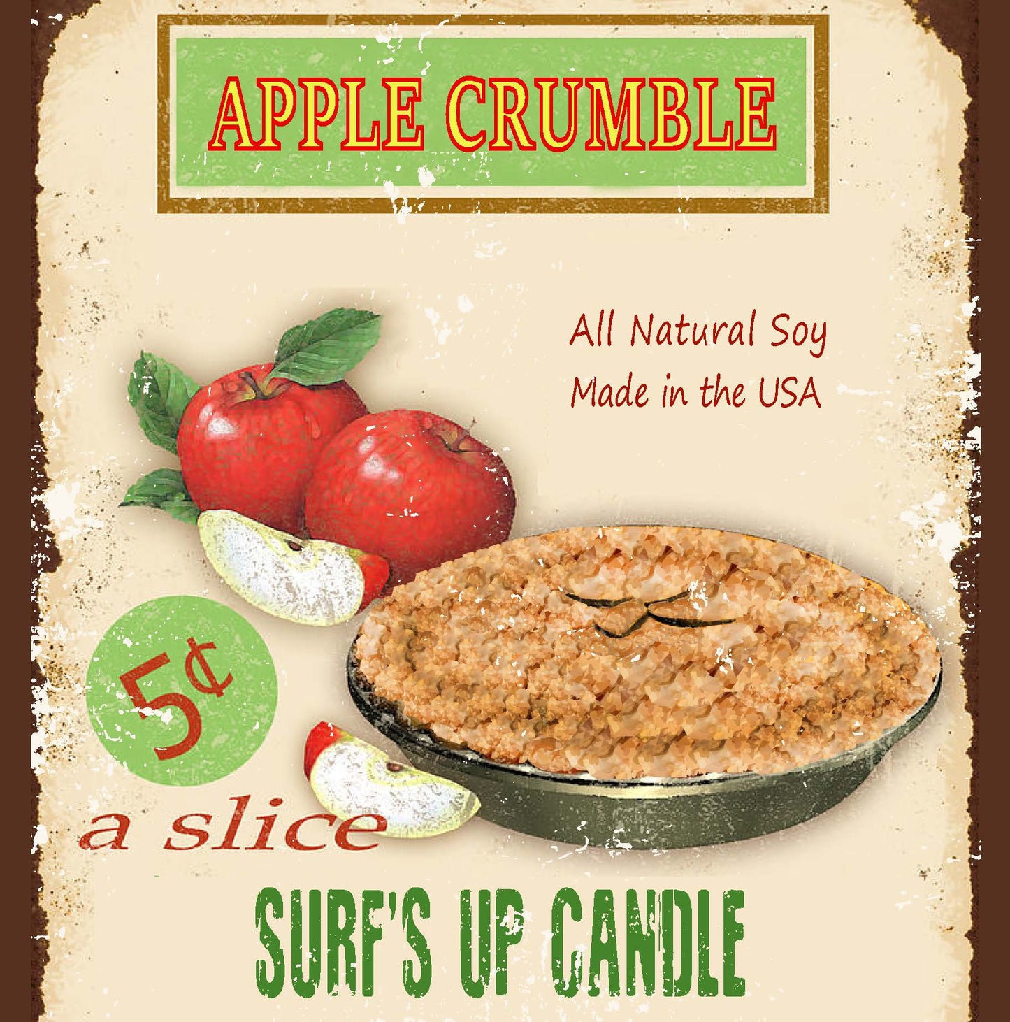 Apple Crumble Paint Can Candle - Vintage Collection
