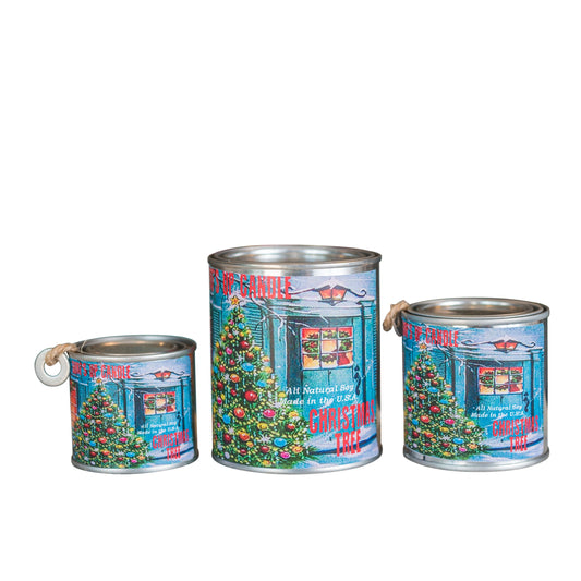 Christmas Tree Paint Can Candle - Vintage Collection