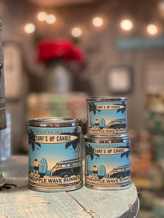 Pineapple Wave Runner Paint Can Candle - Vintage Collection