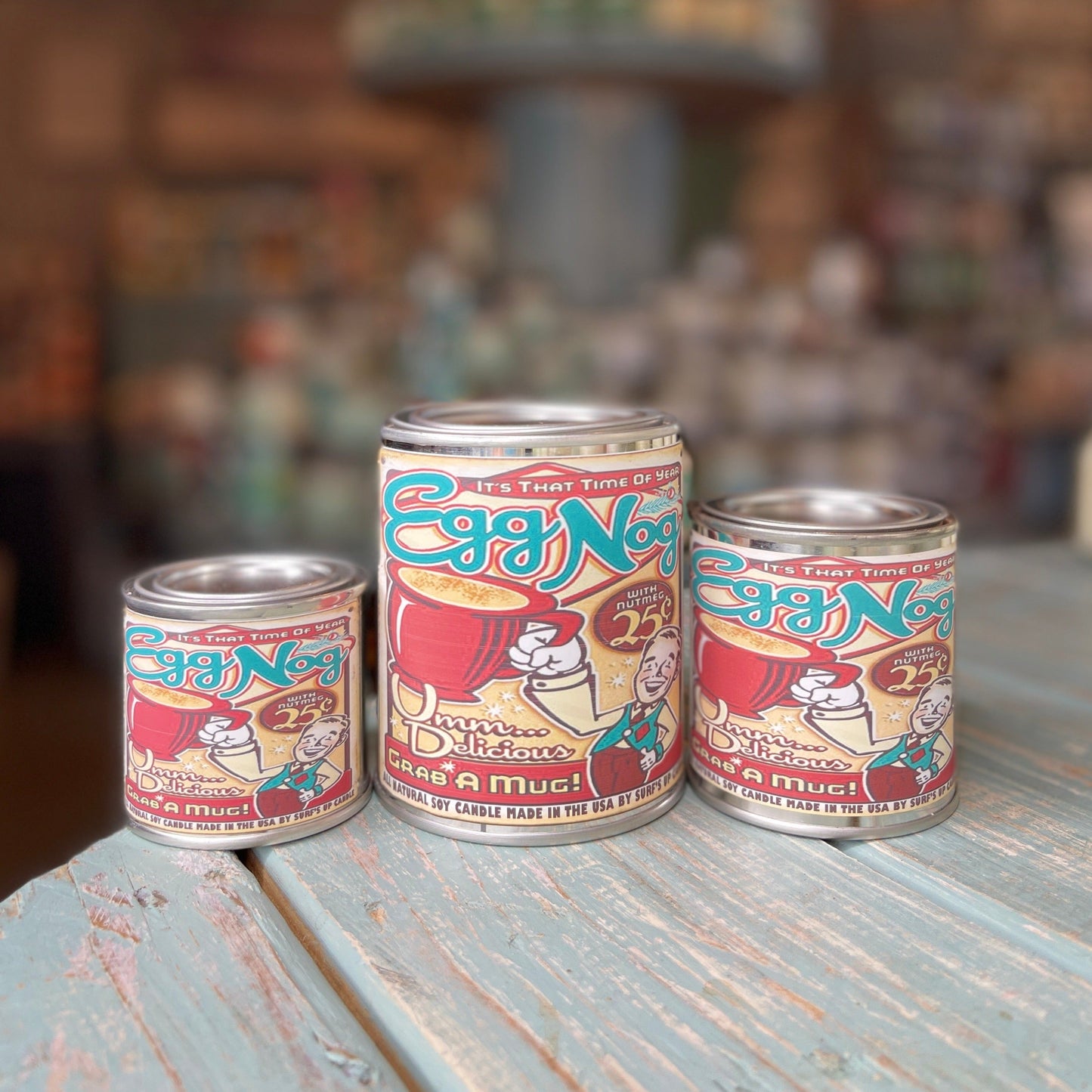 Snow Cream Eggnog Paint Can Candle - Vintage Collection