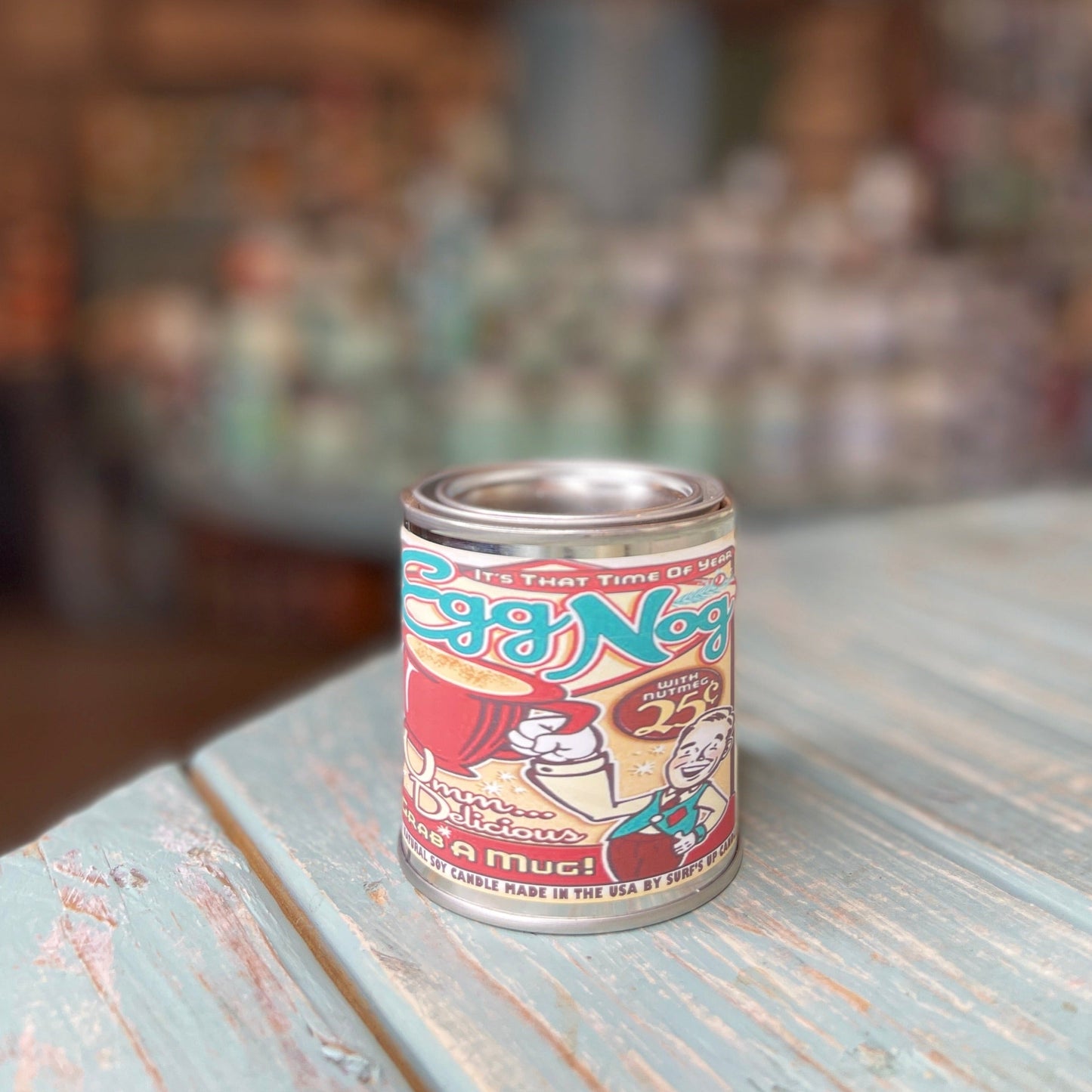 Snow Cream Eggnog Paint Can Candle - Vintage Collection