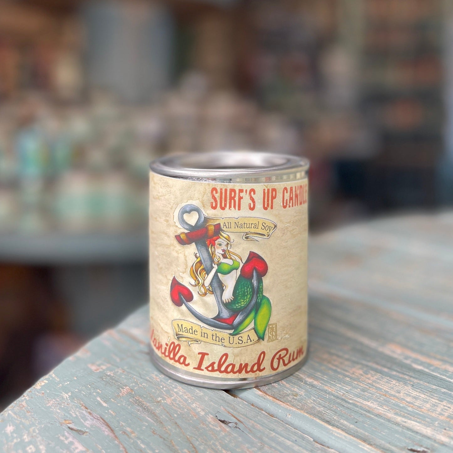 Vanilla Island Rum Paint Can Candle - Vintage Collection