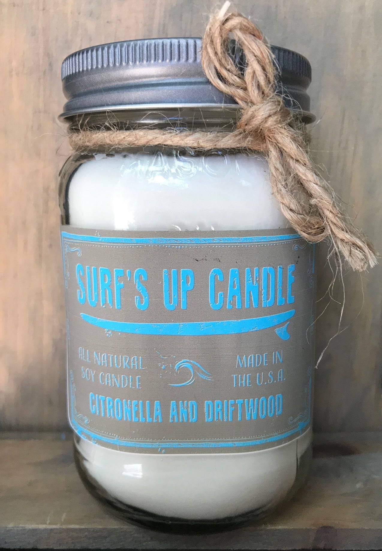 Citronella and Driftwood Mason Jar Candle - Original Collection