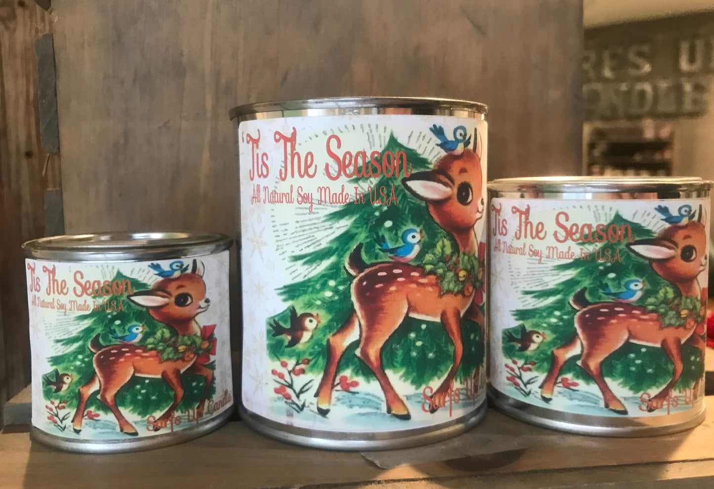 Tis the Season Paint Can Candle - Vintage Collection