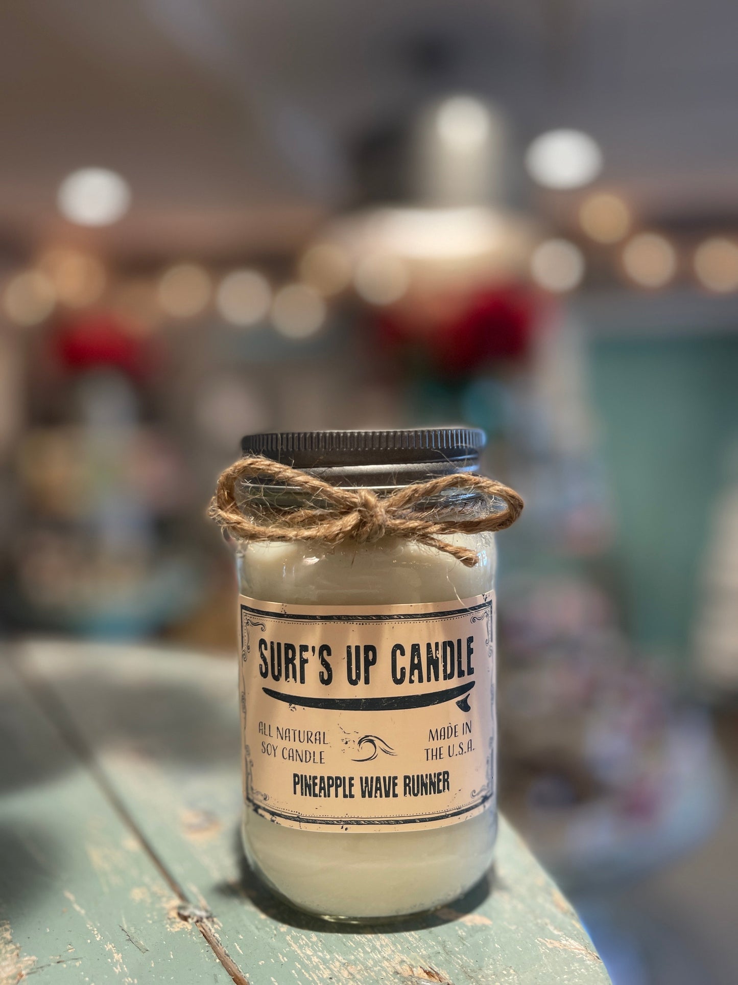 Pineapple Wave Runner Mason Jar Candle - Original Collection
