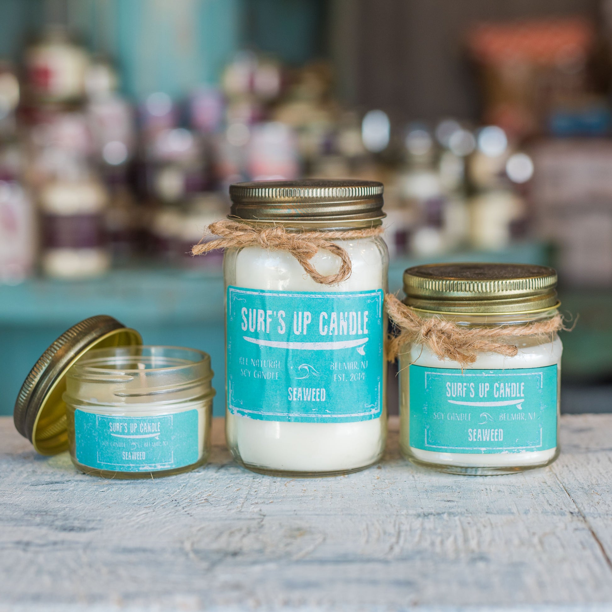 seaweed soy all natural candle mason