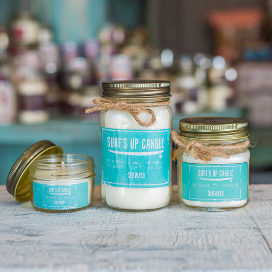 seaweed soy all natural candle mason
